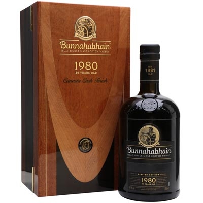 布纳哈本1980卡纳斯塔桶36年单一麦芽苏格兰威士忌 Bunnahabhain 1980 36 Year Old Canasta Cask Finish Single Malt Scotch Whisky 700ml