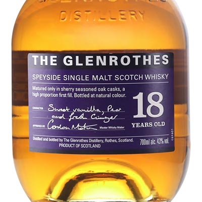 格兰路思18年单一麦芽苏格兰威士忌 Glenrothes 18 Year Old Speyside Single Malt Scotch Whisky 700ml