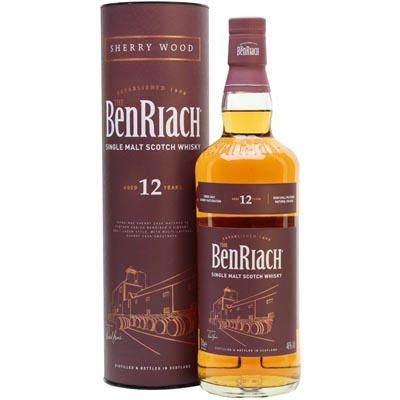 本利亚克12年雪莉桶单一麦芽苏格兰威士忌 Benriach 12 Year Old Sherry Wood Speyside Single Malt Scotch Whisky 700ml