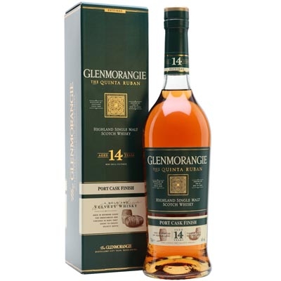 格兰杰14年波特桶窖藏单一麦芽苏格兰威士忌 Glenmorangie The Quinta Ruban 14 Year Old Port Cask Finish Highland Single Malt Scotch Whisky 700ml