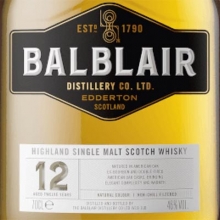 巴布莱尔12年单一麦芽苏格兰威士忌 Balblair 12 Year Old Highland Single Malt Scotch Whisky 700ml