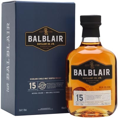 巴布莱尔15年单一麦芽苏格兰威士忌 Balblair 15 Year Old Highland Single Malt Scotch Whisky 700ml
