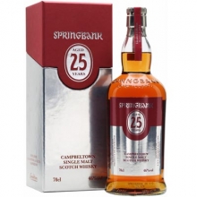 云顶25年单一麦芽苏格兰威士忌 Springbank 25 Year Old Campbeltown Single Malt Scotch Whisky 700ml