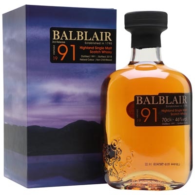 巴布莱尔1991年第三版单一麦芽苏格兰威士忌 Balblair Vintage 1991 3rd Release Highland Single Malt Scotch Whisky 700ml
