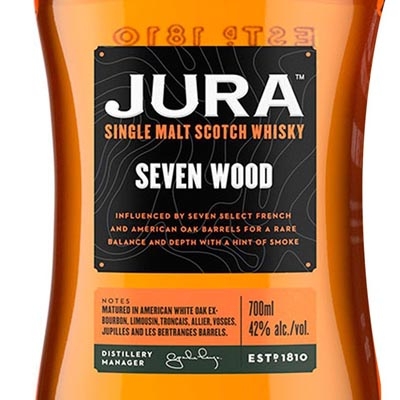 朱拉小岛七分木单一麦芽苏格兰威士忌 Jura Seven Wood Single Malt Scotch Whisky 700ml