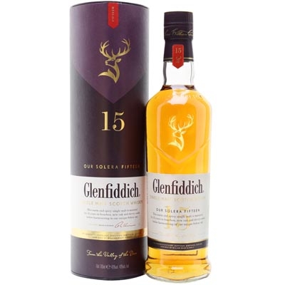 格兰菲迪15年融合桶单一麦芽苏格兰威士忌 Glenfiddich Aged 15 Years Solera Single Malt Scotch Whisky 700ml
