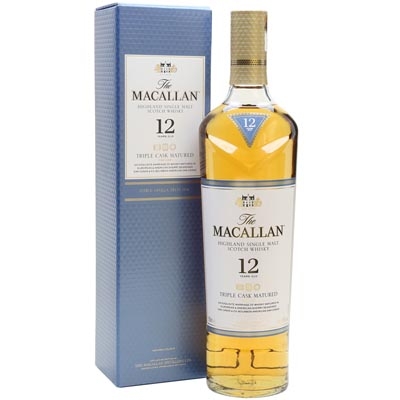 麦卡伦12年黄金三桶单一麦芽苏格兰威士忌 Macallan 12YO Fine Oak Triple Cask Matured Highland Single Malt Scotch Whisky 700ml