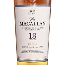麦卡伦18年黄金三桶单一麦芽苏格兰威士忌 Macallan 18YO Fine Oak Triple Cask Matured Highland Single Malt Scotch Whisky 700ml