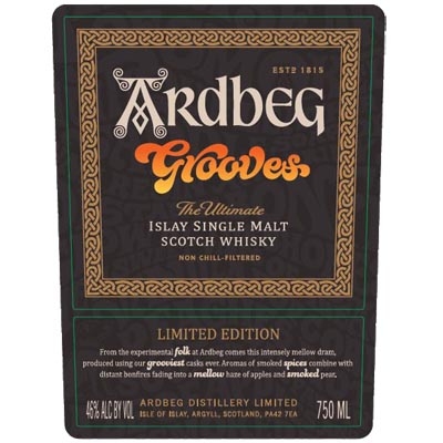 阿德贝哥深痕2018年限量版单一麦芽苏格兰威士忌 Ardbeg Grooves Limited Edition 2018 Islay Single Malt Scotch Whisky 700ml