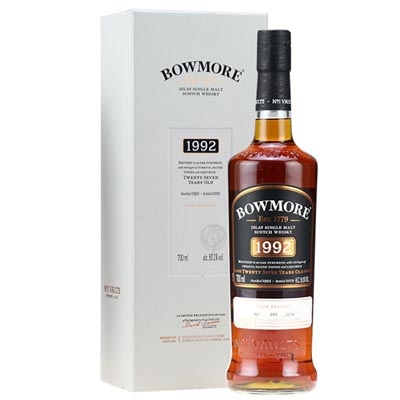 波摩27年1992单桶单一麦芽苏格兰威士忌 Bowmore Aged 27 Years 1992 Single Cask Release Single Malt Scotch Whisky 700ml