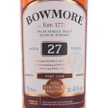 波摩酒庄三部曲第三部27年波特桶单一麦芽苏格兰威士忌 Bowmore 27 Year Old Port Cask The Vintner