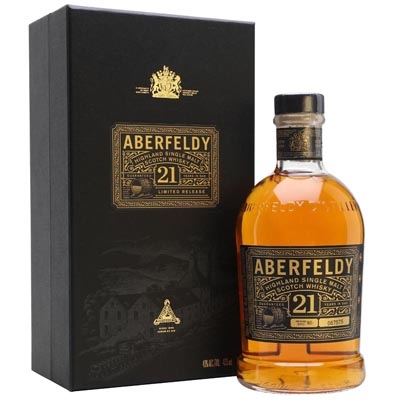 艾柏迪21年单一麦芽苏格兰威士忌 Aberfeldy Aged 21 Years Single Highland Malt Scotch Whisky 700ml