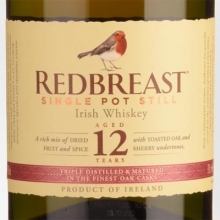 知更鸟12年单一壶式蒸馏爱尔兰威士忌 Redbreast 12 Year Old Single Pot Still Irish Whiskey 700ml