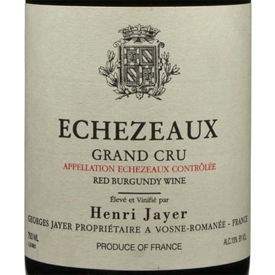 亨利贾伊酒庄依瑟索特级田干红葡萄酒 Henri Jayer Echezeaux Grand Cru 750ml