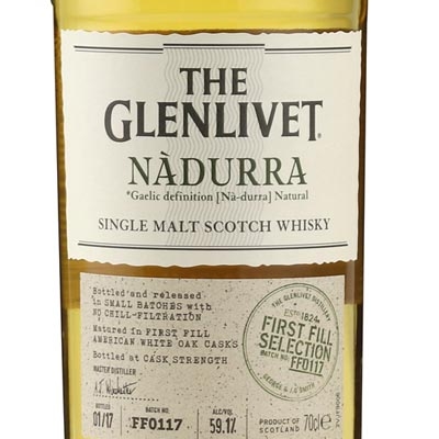 格兰威特纳朵拉初填白橡木桶单一麦芽苏格兰威士忌 Glenlivet Nadurra First Fill American White Oak Casks Single Malt Scotch Whisky 1000ml