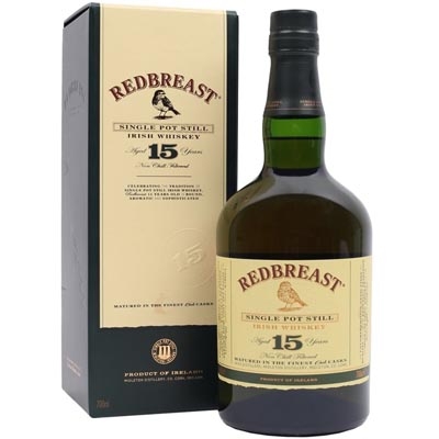 知更鸟15年单一壶式蒸馏爱尔兰威士忌 Redbreast 15 Year Old Single Pot Still Irish Whiskey 700ml