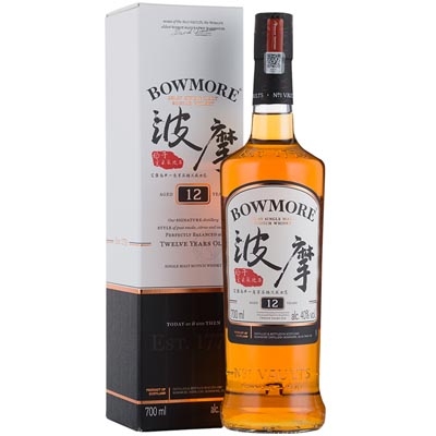 波摩12年单一麦芽苏格兰威士忌 Bowmore Aged 12 Years Islay Single Malt Scotch Whisky 700ml