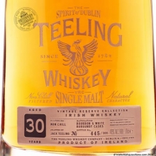 帝霖年份珍藏系列30年单一麦芽爱尔兰威士忌 Teeling Vintage Reserve Collection 30 Year Old Single Malt Irish Whiskey 700ml