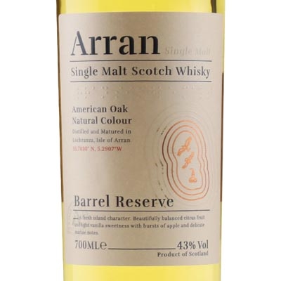 艾伦波本桶臻选单一麦芽苏格兰威士忌 Arran Barrel Reserve Single Malt Scotch Whisky 700ml
