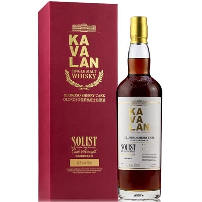 噶玛兰经典独奏Oloroso雪莉桶原酒单一麦芽威士忌 Kavalan Solist Oloroso Sherry Cask Strength Single Malt Whisky 700ml