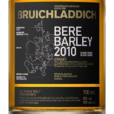 布赫拉迪古卓大麦2010年单一麦芽苏格兰威士忌 Bruichladdich Bere Barley 2010 Islay Single Malt Scotch Whisky 700ml