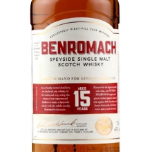 本诺曼克15年单一麦芽苏格兰威士忌 Benromach 15 Year Old Speyside Single Malt Scotch Whisky 700ml
