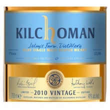 齐侯门2010年单一麦芽苏格兰威士忌 Kilchoman 2010 Vintage Islay Single Malt Scotch Whisky 700ml