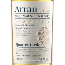 艾伦四分之一桶原酒单一麦芽苏格兰威士忌 Arran Quarter Cask Strength Single Malt Scotch Whisky 700ml