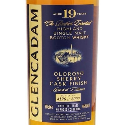 格兰卡登19年雪莉桶单一麦芽苏格兰威士忌 Glencadam 19 Year Old Oloroso Sherry Cask Finish Highland Single Malt Scotch Whisky 700ml