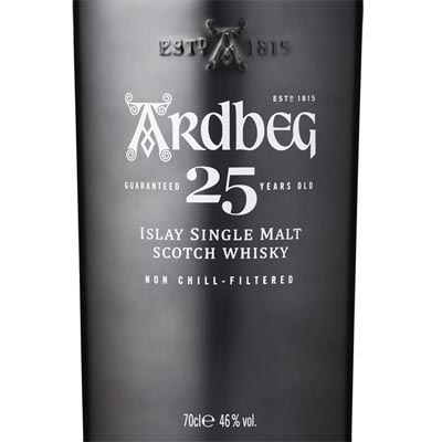 阿德贝哥25年单一麦芽苏格兰威士忌 Ardbeg Guaranteed 25 Years Old Islay Single Malt Scotch Whisky 700ml