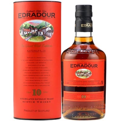 埃德拉多尔10年单一麦芽苏格兰威士忌 Edradour Aged 10 Years Highland Single Malt Scotch Whisky 700ml