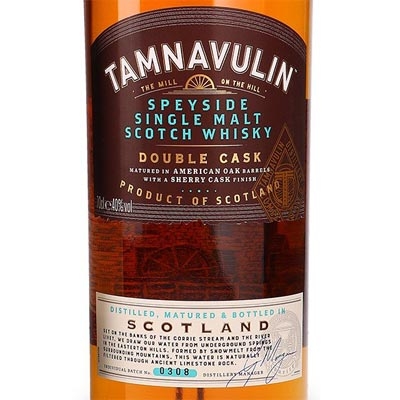 塔木岭双桶单一麦芽苏格兰威士忌 Tamnavulin Double Cask Speyside Single Malt Scotch Whisky 700ml