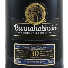 布纳哈本30年单一麦芽苏格兰威士忌 Bunnahabhain 30 Year Old Islay Single Malt Scotch Whisky 700ml