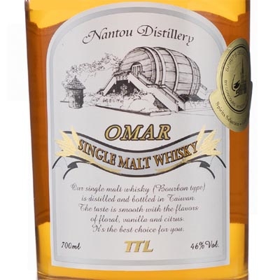 傲玛波本花香单一麦芽威士忌 OMAR Bourbon Type Single Malt Whisky 700ml