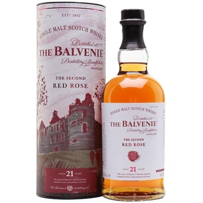 百富故事系列21年红玫瑰单一麦芽苏格兰威士忌 Balvenie 21 Year Old The Second Red Rose Single Malt Scotch Whisky 700ml
