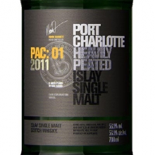布赫拉迪波夏橡木桶探索2011版PAC:01单一麦芽苏格兰威士忌 Bruichladdich Port Charlotte PAC:01 2011 Heavily Peated Single Malt Scotch Whisky 700ml