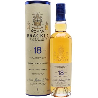 皇家布莱克拉18年雪莉桶单一麦芽苏格兰威士忌 Royal Brackla 18 Year Old Sherry Cask Finish Highland Single Malt Scotch Whisky 700ml