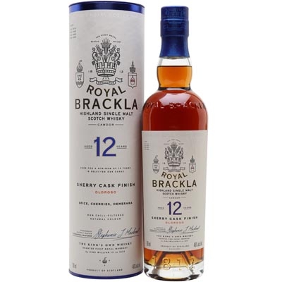 皇家布莱克拉12年雪莉桶单一麦芽苏格兰威士忌 Royal Brackla 12 Year Old Sherry Cask Finish Highland Single Malt Scotch Whisky 700ml