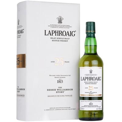 拉弗格25年贝西.威廉姆森故事单一麦芽苏格兰威士忌 Laphroaig 25 Year Old The Bessie Williamson Story Islay Single Malt Scotch Whisky 700ml