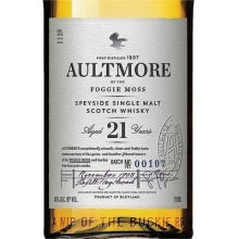 欧摩21年单一麦芽苏格兰威士忌 Aultmore Aged 21 Years Speyside Single Malt Scotch Whisky 700ml