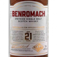 本诺曼克21年单一麦芽苏格兰威士忌 Benromach 21 Year Old Speyside Single Malt Scotch Whisky 700ml