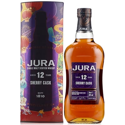 吉拉12年雪莉桶单一麦芽苏格兰威士忌 Jura Aged 12 Years Sherry Cask Single Malt Scotch Whisky 700ml