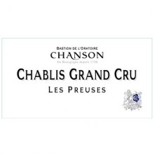 香颂酒庄夏布利普尔斯特级园干白葡萄酒 Chanson Pere Fils Chablis Les Preuses Grand Cru 750ml