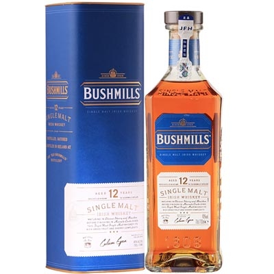 布什米尔12年单一麦芽爱尔兰威士忌 Bushmills Aged 12 Years Single Malt Irish Whiskey 700ml（新旧包装随机发货）