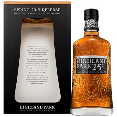高原骑士25年2019版单一麦芽苏格兰威士忌 Highland Park 25 Year Old Spring 2019 Release Single Malt Scotch Whisky 700ml