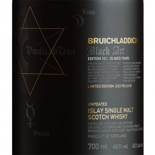 布赫拉迪星图10.1版单一麦芽苏格兰威士忌 Bruichladdich Black Art 10.1 29 Year Old Unpeated Islay Single Malt Scotch Whisky 700ml