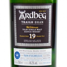 阿贝19年鸣沙第四版单一麦芽苏格兰威士忌 Ardbeg Traigh Bhan 19 Year Old Batch 4 Single Malt Scotch Whisky 700ml