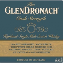 格兰多纳桶装原酒单一麦芽苏格兰威士忌 Glendronach Cask Strength Highland Single Malt Scotch Whisky 700ml