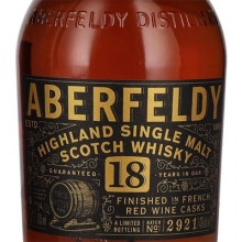 艾柏迪18年罗蒂丘红酒桶单一麦芽苏格兰威士忌 Aberfeldy 18 Year Old Red Wine Cask Finish Single Malt Scotch Whisky 700ml