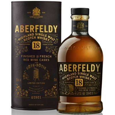 艾柏迪18年罗蒂丘红酒桶单一麦芽苏格兰威士忌 Aberfeldy 18 Year Old Red Wine Cask Finish Single Malt Scotch Whisky 700ml